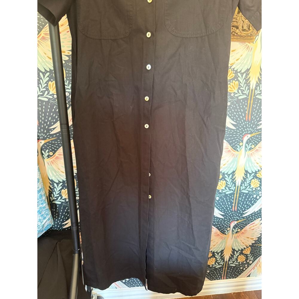 Lady Captain black button down midi size M - Picture 3 of 8